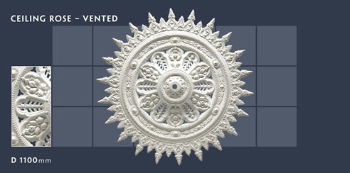 intricate ceiling rose