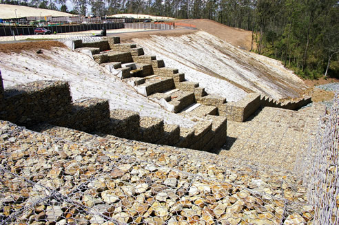 gabion spillway structure