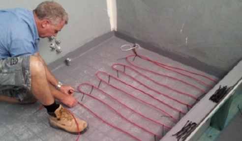 in-slab electric floor heating