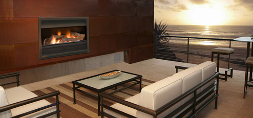 outdoor fireplace