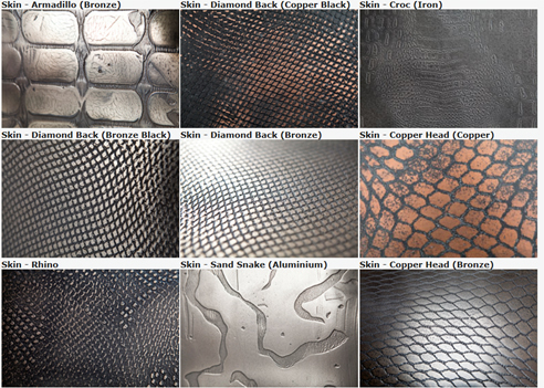 textured metal coatings