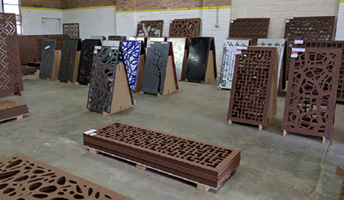 decorative screen showroom