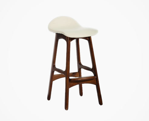 Brown or White Leather Top Bar Stool from Wild River Timber Flooring