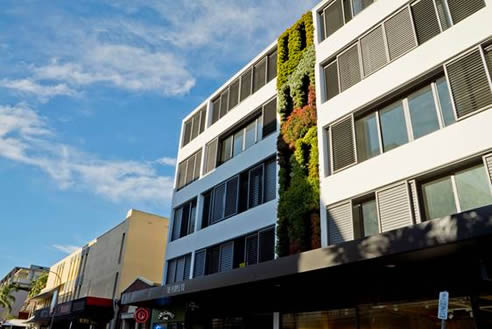 green wall facade