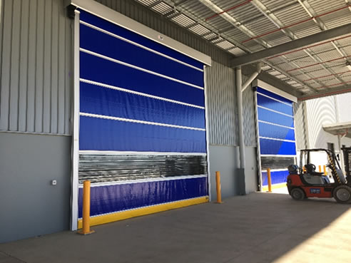 High speed roll door