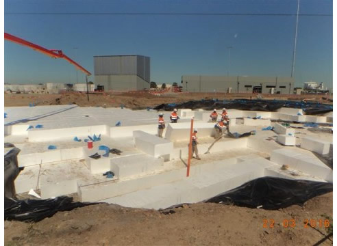 Styroboard Polystyrene Foam Blocks at the Port of Melbourne