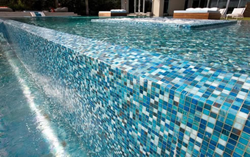Glass Mosaic Pool Tiles