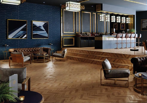 Chevron Timber Look Vinyl Floor