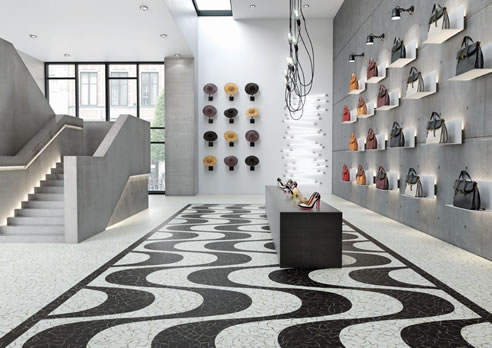 Mosaic Tile Look Vinyl Flooring