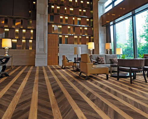 wood-floor replica chevron parquetry