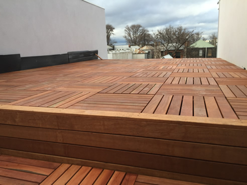decking tiles supported by versipave