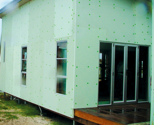 External cladding of timber from NRG Greenboard