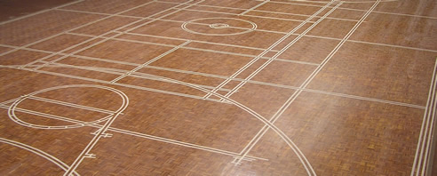 re-coating sports floor