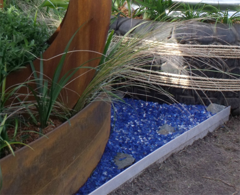 Coloured Glass Landscaping Mulch