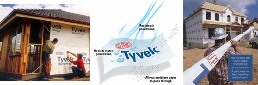 Tyvek breathable building wrap