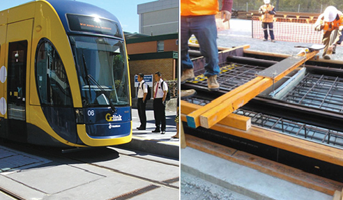 Gold Coast Light Rail TramDrain 175A with Iron Slotted Grates Installation