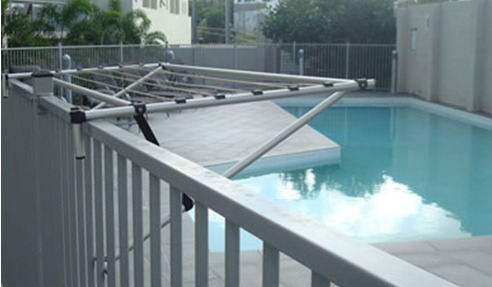 Portable Drying Line for Pools and Spa Areas from Versaline