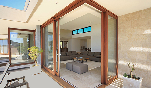 Energy-Efficient Giant Timber Sliding Doors