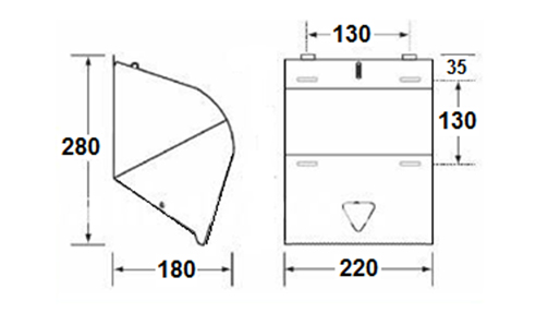S-121 Paper Roll Paper Dispenser Specs