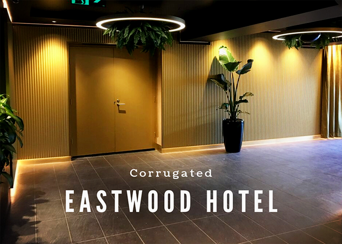 Corrugated Wall Panels for Eastwood Hotel from 3D Wall Panels