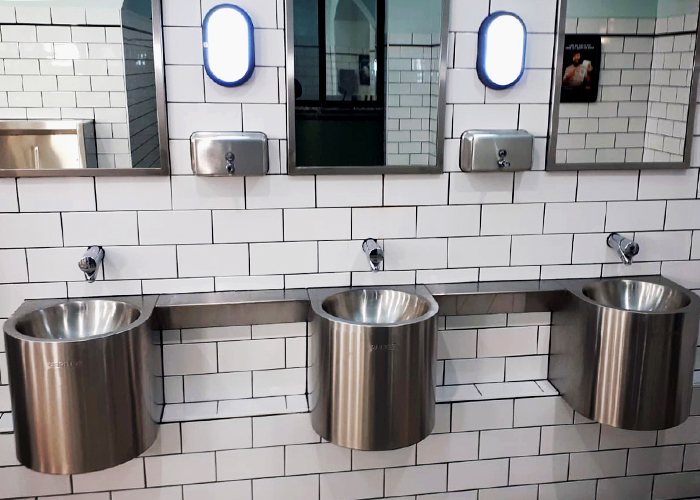 Stainless Steel Toilet Facility Urinals from BRITEX