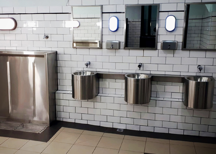 Stainless Steel Toilet Facility Urinals from BRITEX