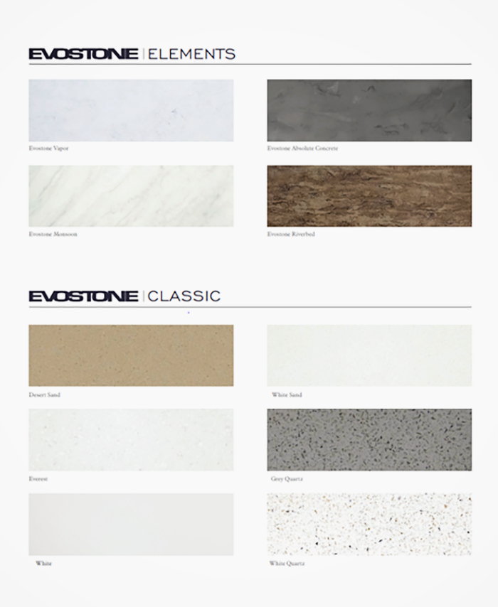 Stylish Solid Acrylic Benchtops - Evostone by Nover