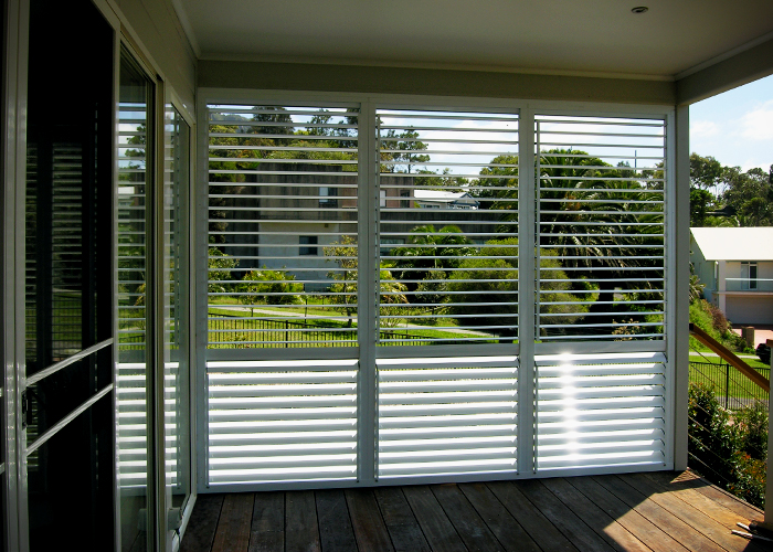 Alfresco Privacy Aluminium Plantation Shutters by Rollashield