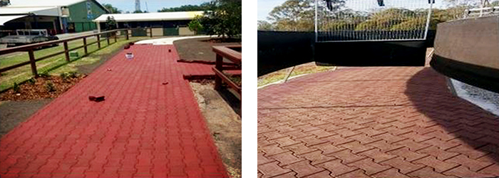 Interlocking Recycled Rubber Pavers from Sherwood Enterprises