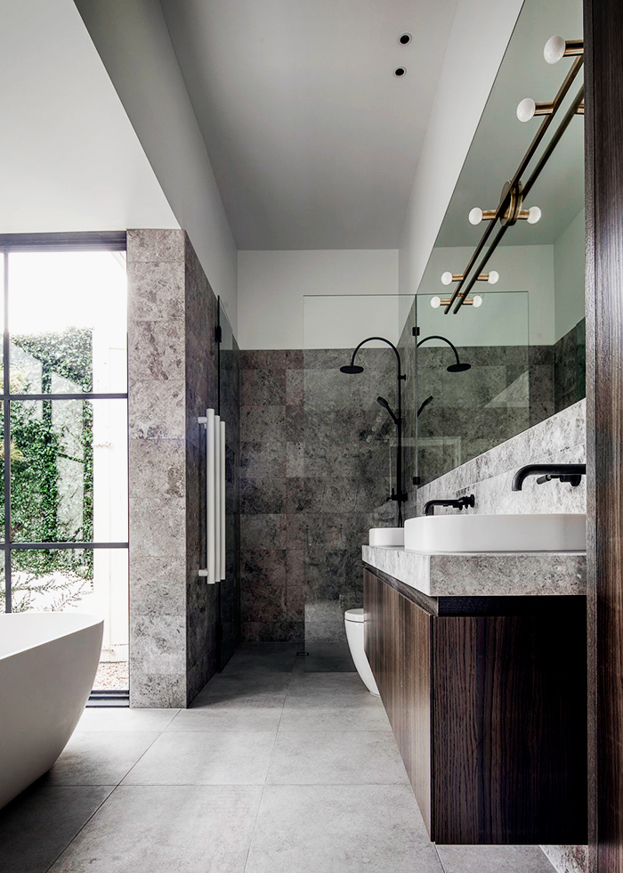 Designer Bathroom Tile Installation Featuring LATICRETE