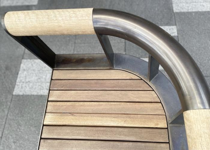 Dark Bronze Street Furniture at Opera Residences by Astor Metal Finishes