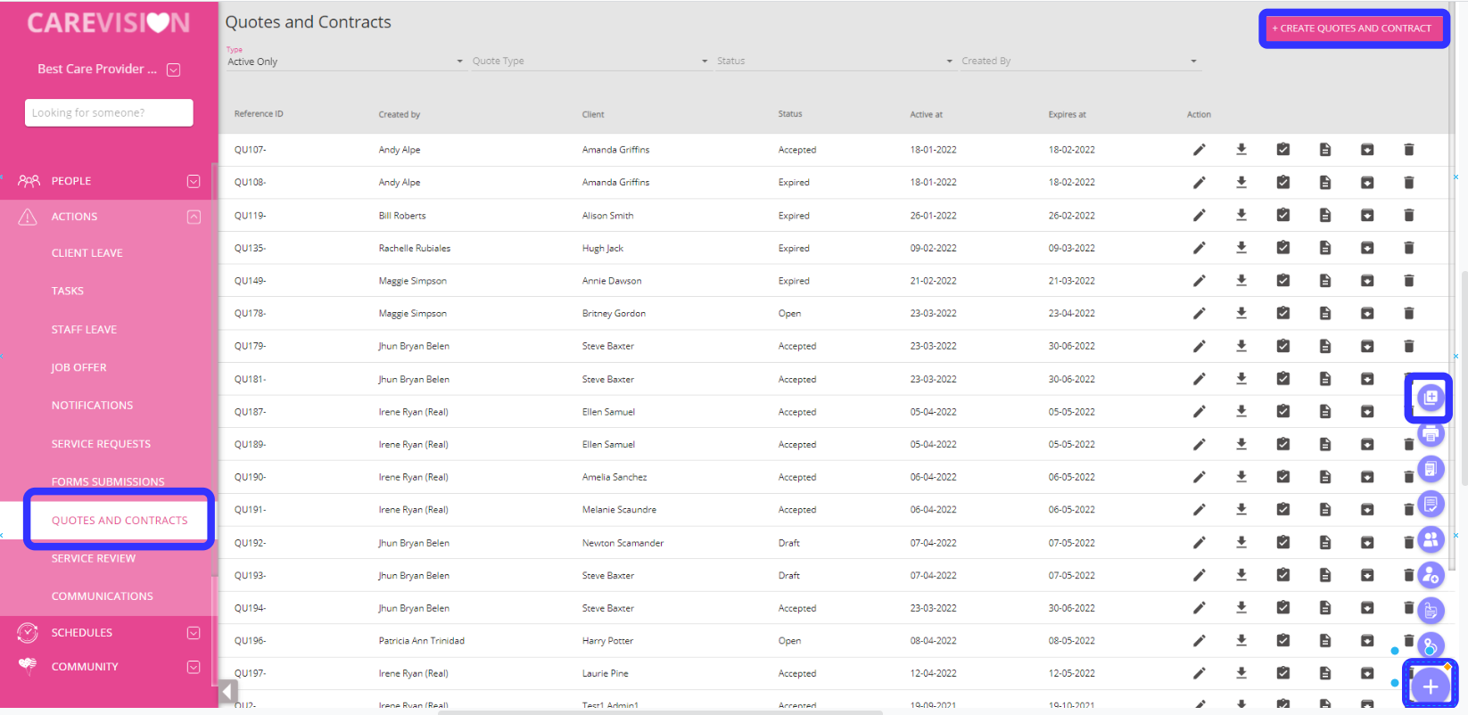 Managing Quotes and Budgets for HCP Home Care Package Clients in CareVision