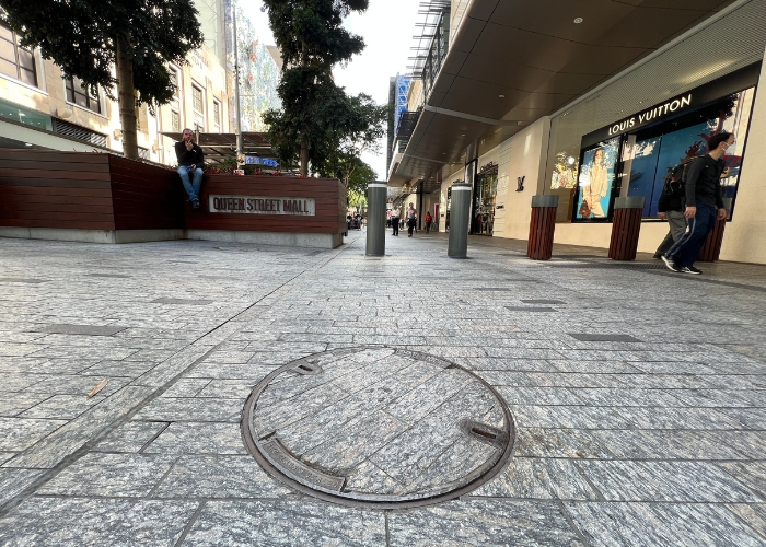 Infill Covers for Queen Street Mall in Brisbane by EJ Australia