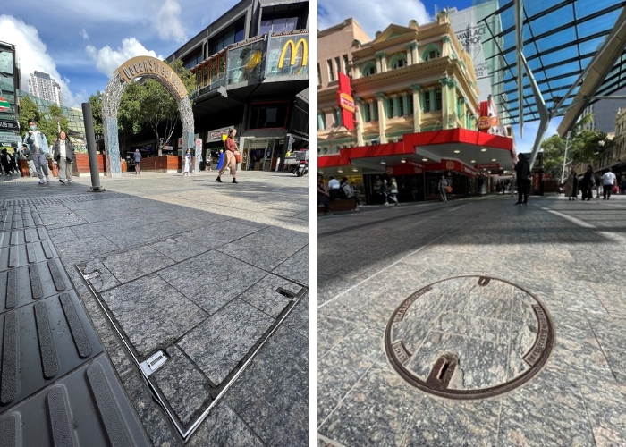 Infill Covers for Queen Street Mall in Brisbane by EJ Australia