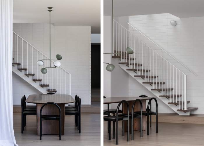 Minimalist Mid-Century Staircase in Modern Home by S&A Stairs