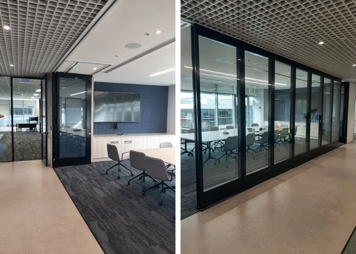 Double Glazed Remote Stacking Operable Wall from Bildspec