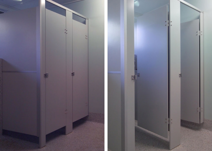 Cement Sheet Shower Stalls by Flush Partitions