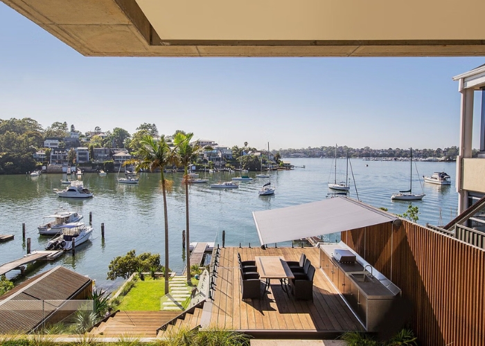 Innovative Shading Solution for Waterfront Home from Blinds by Peter Meyer