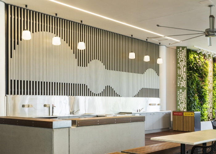 Aluminium Battens Feature Wall by Supawood