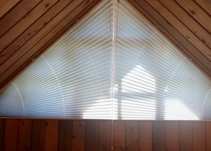 Triangle Fan Blinds for Attic Windows by Verosol