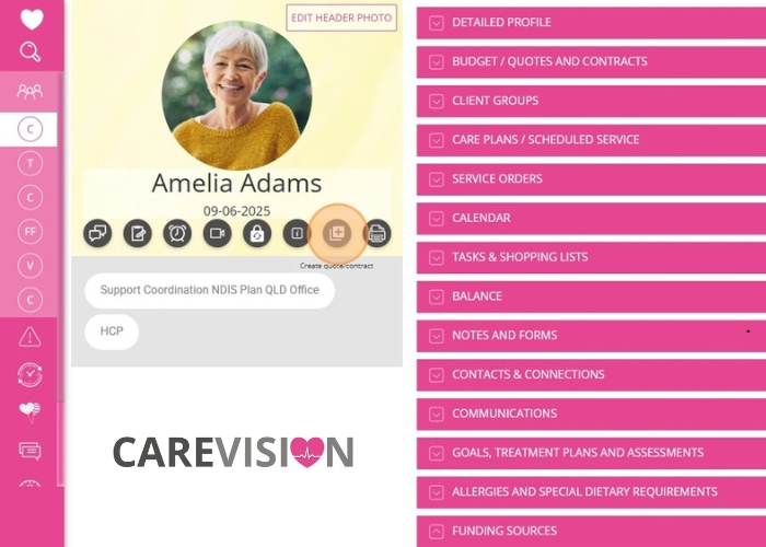 Requoting Clients for Support at Home Transition in CareVision