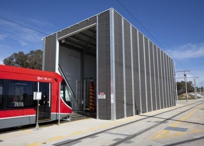 Facade Screening for Industrial Equipment by Futurewood