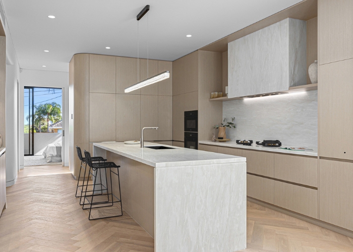 Warm White Marble Slab for Kitchen Benchtops from RMS Marble