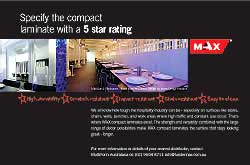 MultiForm MAX brushed metal laminate.