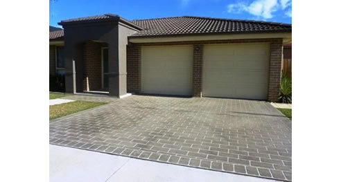 concrete stencil driveway