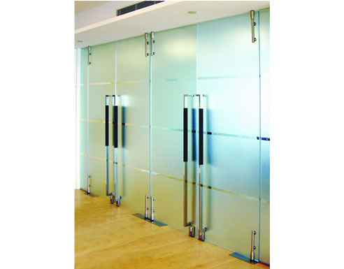 frameless glass door fitted hardware