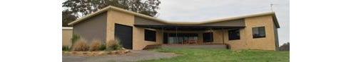 sandstone cladded house