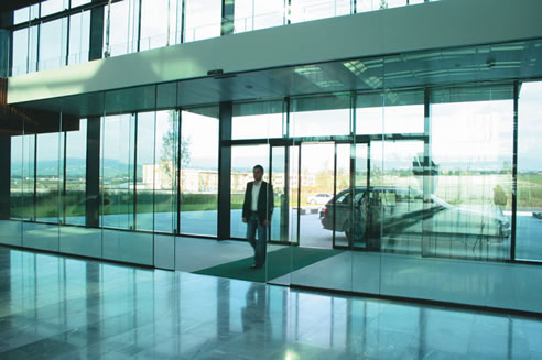 glass automatic doors