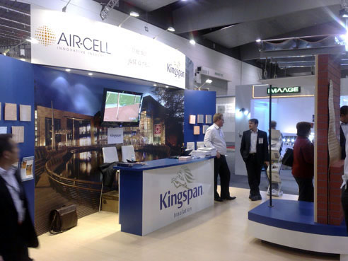 kingspan air-cell stand at tradeshow