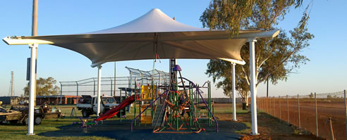 shade pavilion over playground